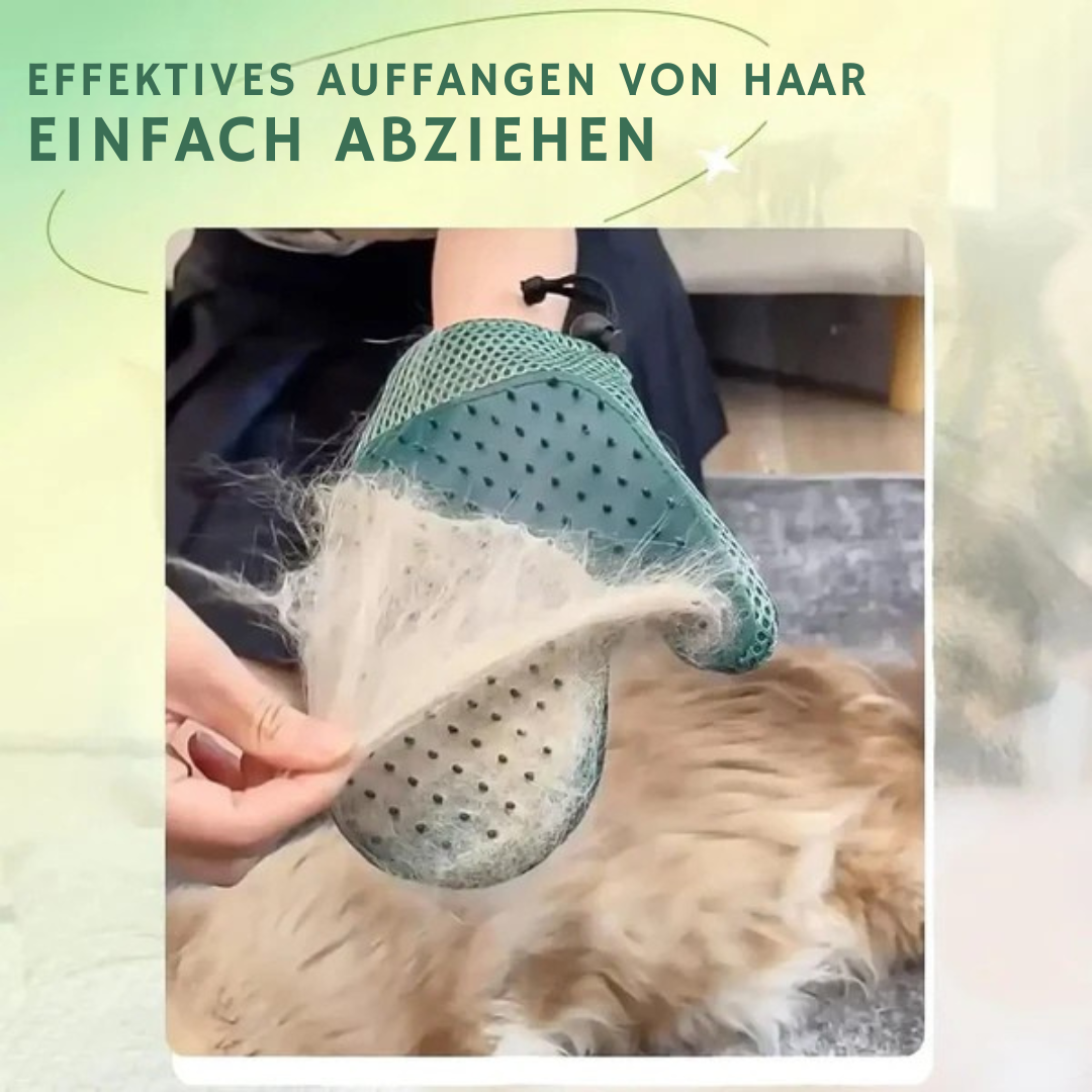 2-in-1 Fellpflege-Handschuh – Entfernt Haare & massiert sanft