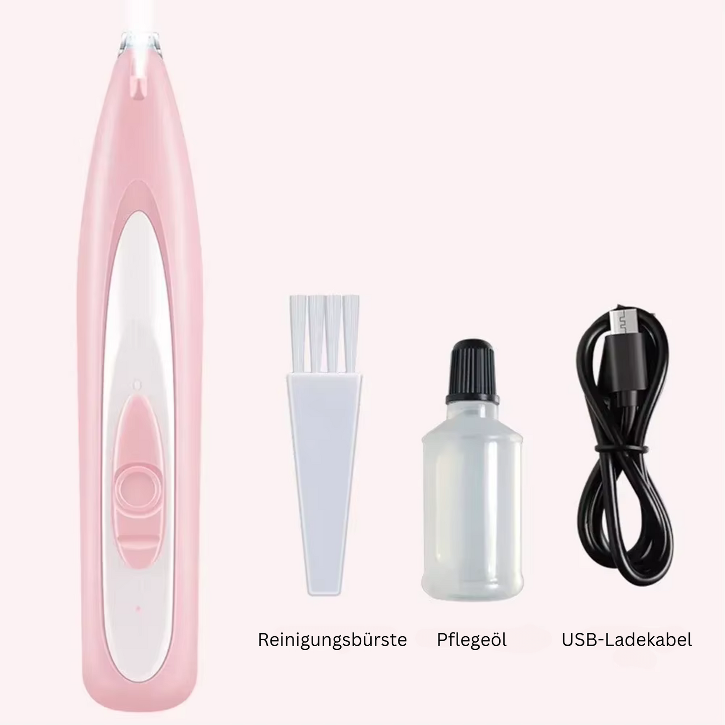 Wiederaufladbarer Haustier-Pfoten-Trimmer – mit LED-Licht ✂️ - Fluffy Adventures Haustiershop Laden mit Licht - Pink Mein Shop Fingerzahnbürste Wiederaufladbarer Haustier-Pfoten-Trimmer – mit LED-Licht ✂️ Fingerzahnbürste Mein Shop Laden mit Licht - Pink Fluffy Adventures Haustiershop