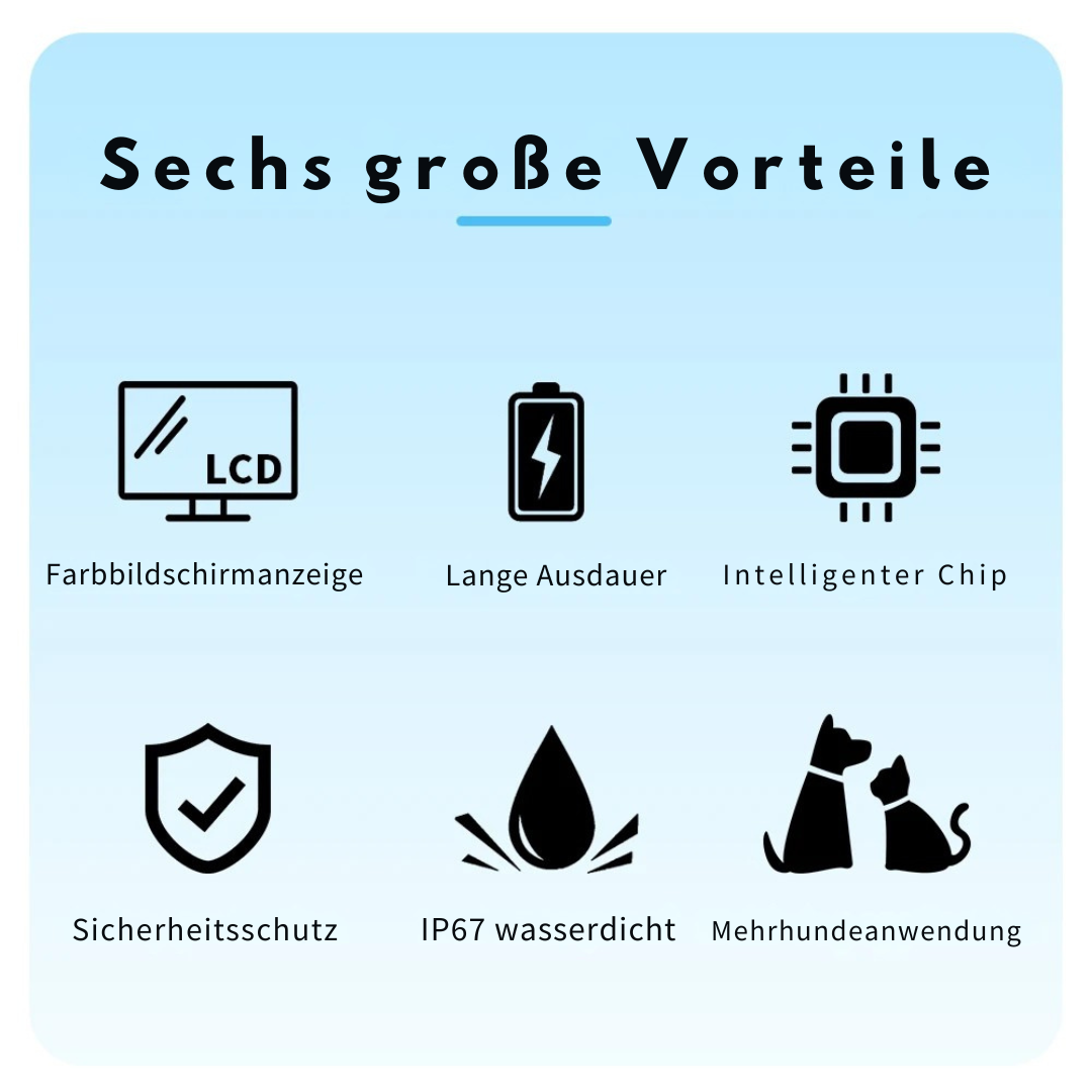 Anti-Bell Hundehalsband mit Display & 3 Modi – Für ruhige Nächte