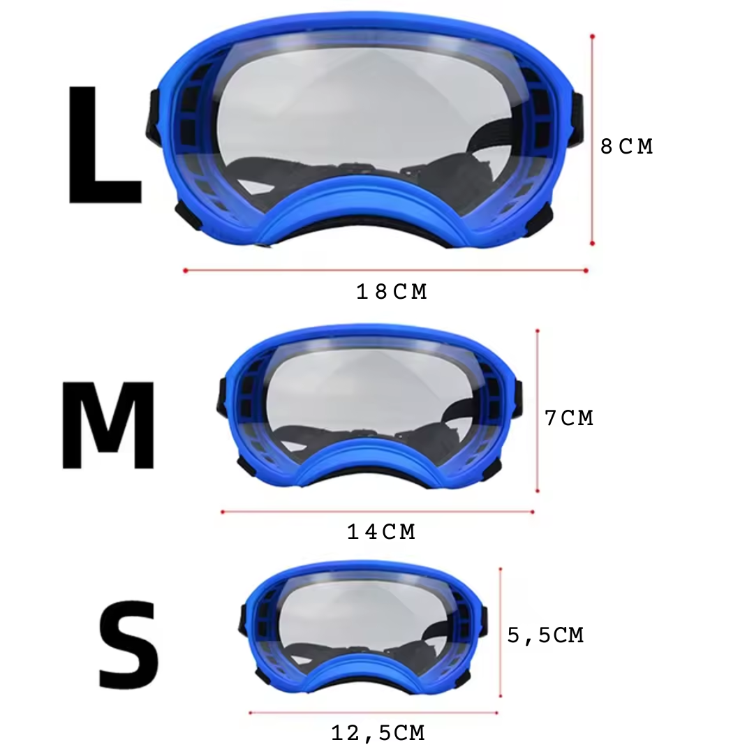 Anti-UV-Hundebrille – Stoßfest, winddicht und verstellbar