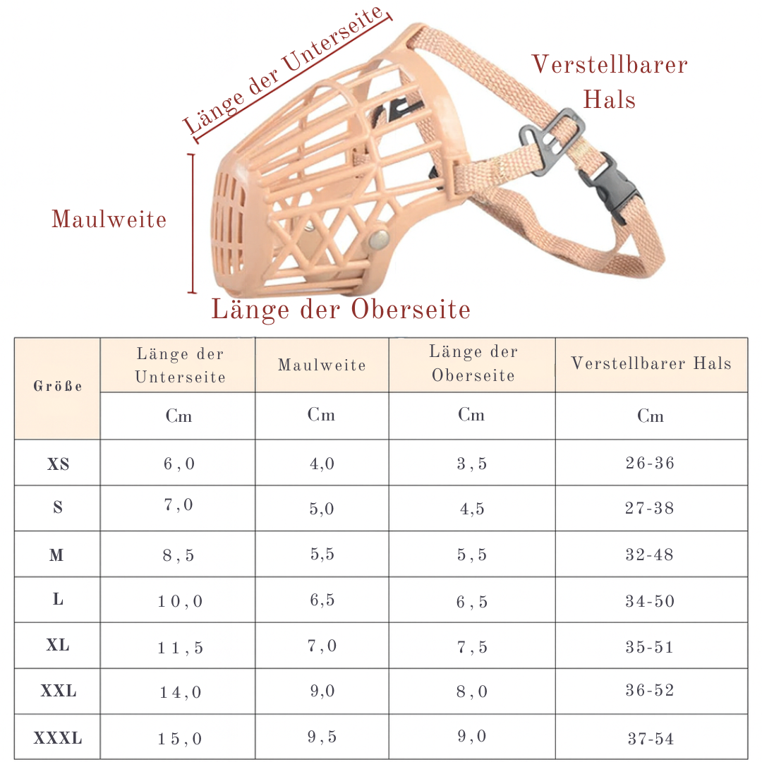 Atmungsaktiver Hundemaulkorb – sicher, bequem & verstellbar