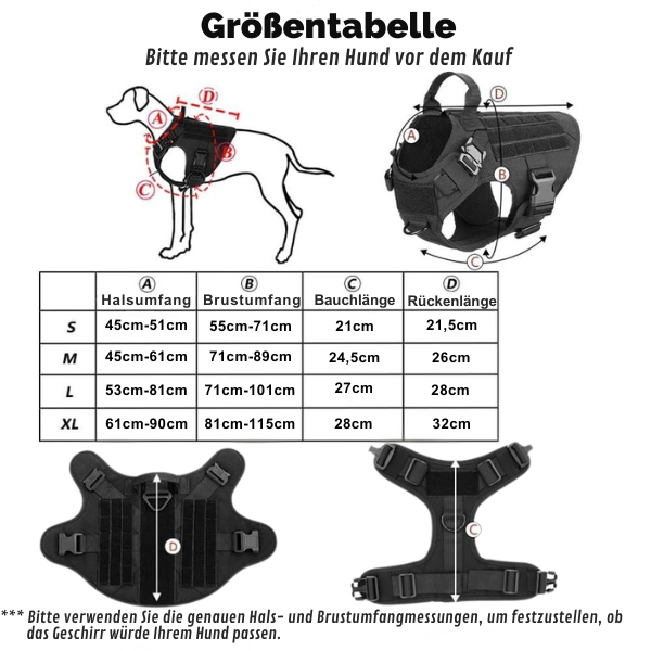 Robustes Militär Hundegeschirr für Training und Spaziergänge