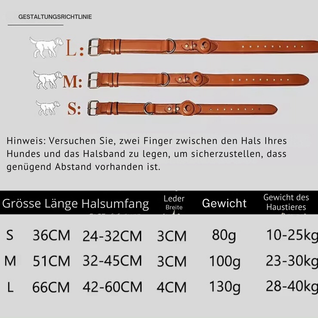 Echtes Lederhalsband mit Airtag-Halterung für Hunde 🐶📍 - Fluffy Adventures Haustiershop Sattelbraun 🤎 / S: 25 cm - 33 cm Mein Shop Hundehalsband mit Ortungsfunktion Echtes Lederhalsband mit Airtag-Halterung für Hunde 🐶📍 Hundehalsband mit Ortungsfunktion Mein Shop Sattelbraun 🤎 / S: 25 cm - 33 cm Fluffy Adventures Haustiershop