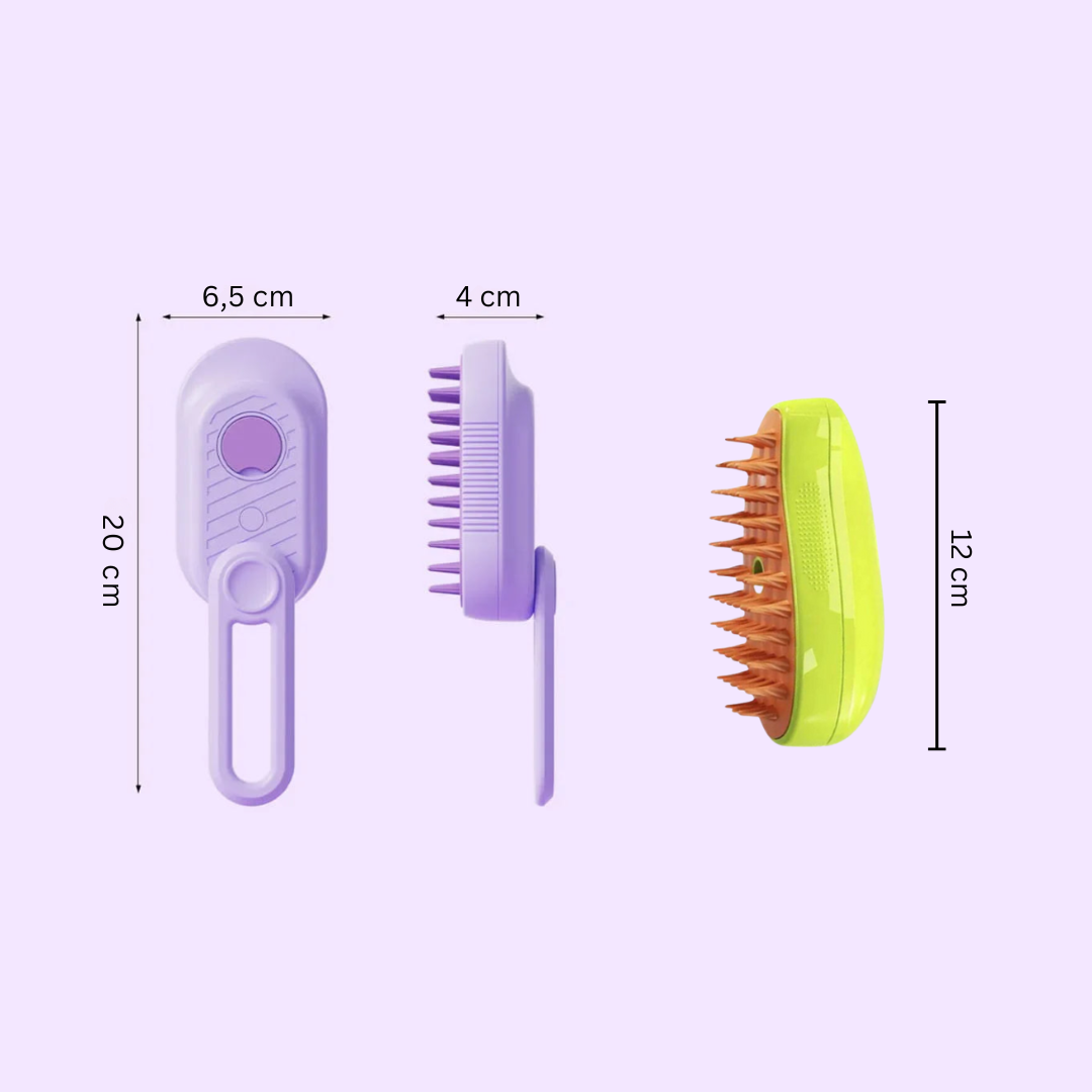 3-in-1 Elektrische Dampfbürste für Hunde & Katzen