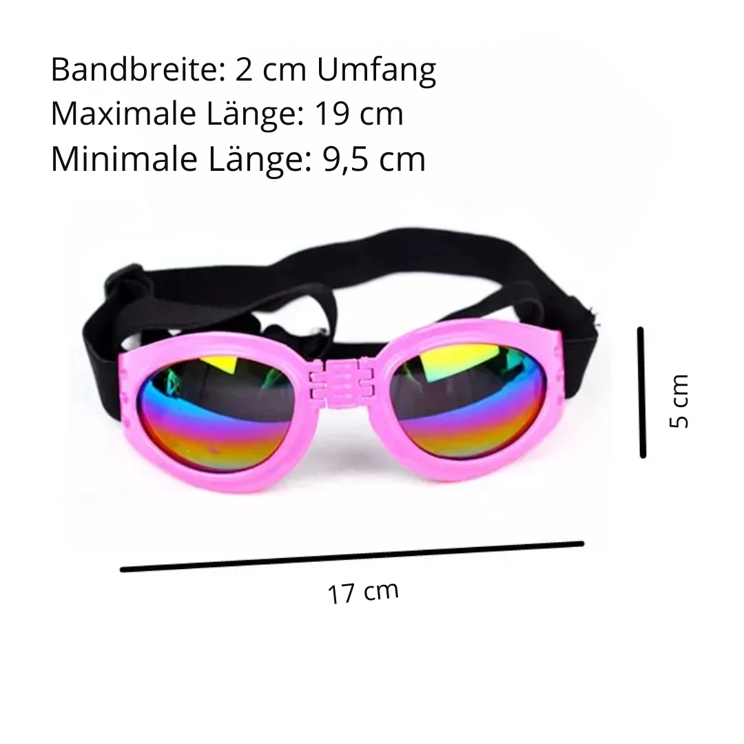 Faltbare Hundesonnenbrille mit UV-Schutz und elastischem Band – Sommer-Style