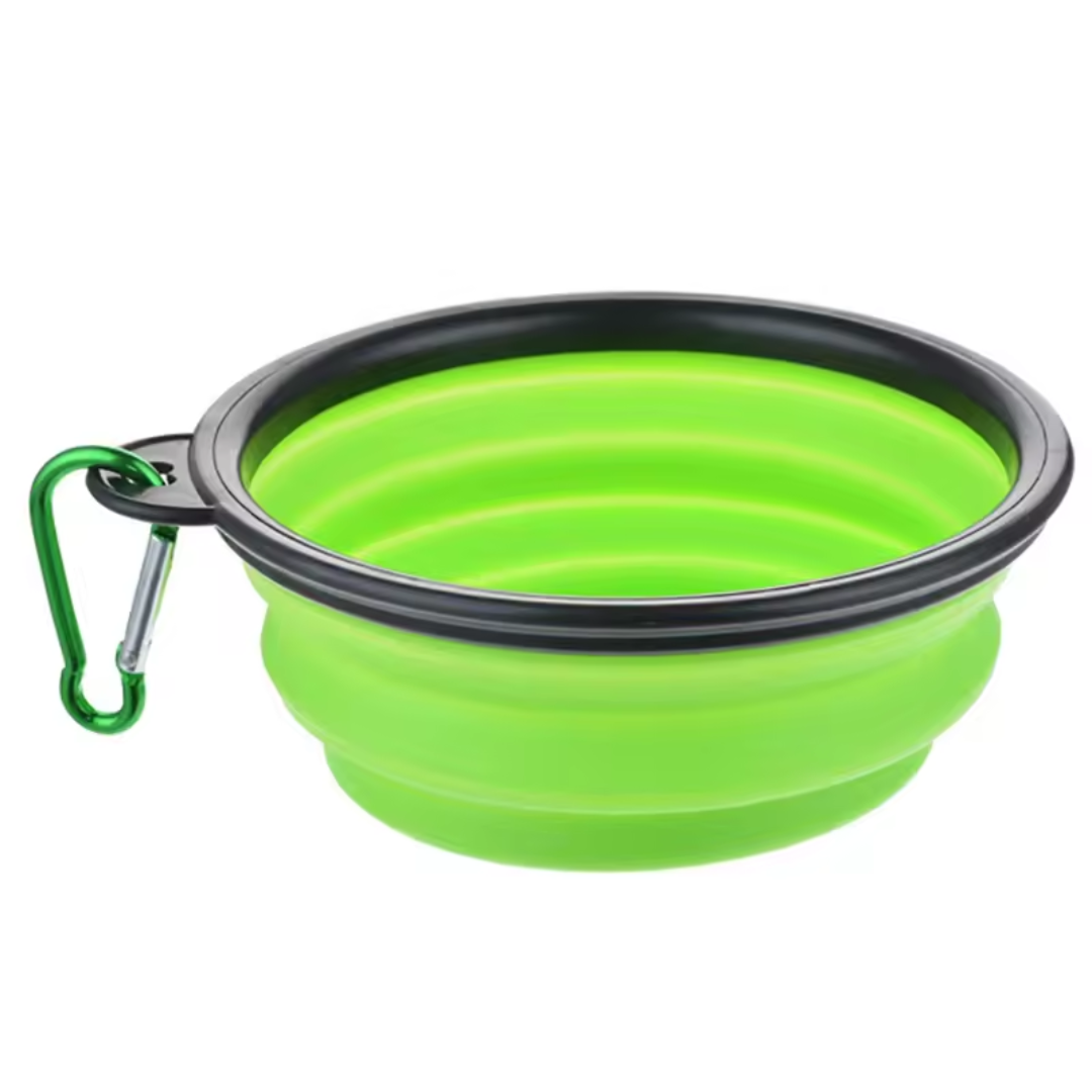 Faltbarer Silikon-Futternapf für unterwegs mit Frisbee Funktion.🌈
