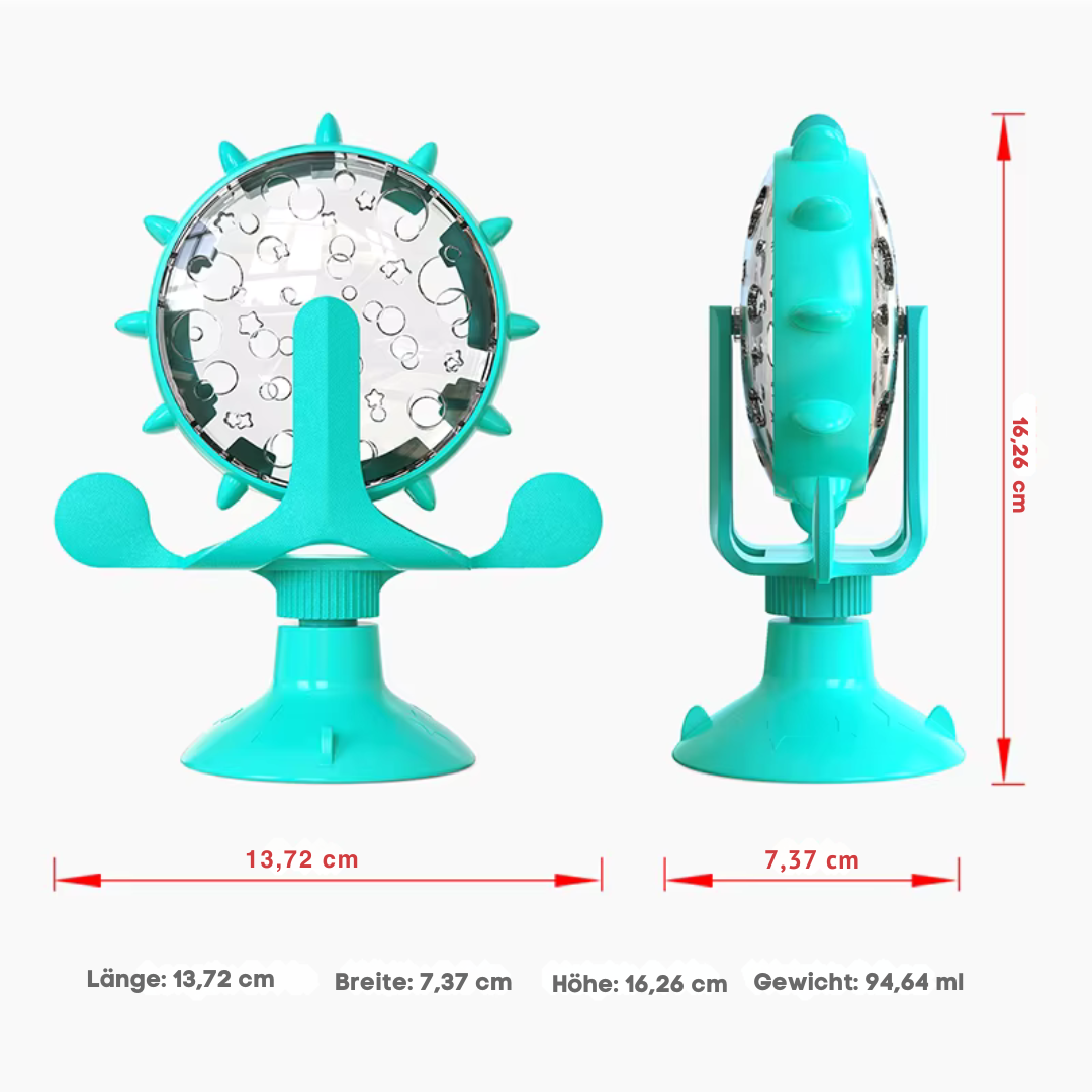 Interaktiver Futterspender im Laufrad-Design