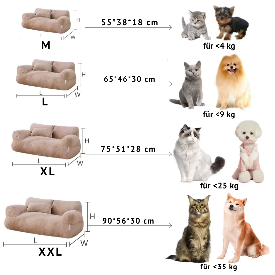 Weiches Haustiersofa für Hunde & Katzen