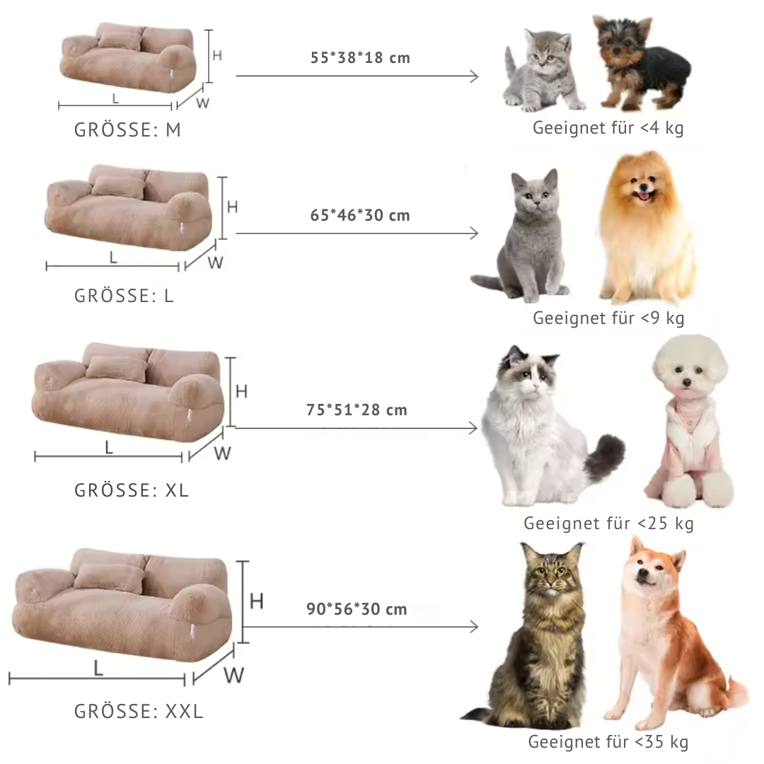 Kuscheliges Haustiersofa – Luxus-Schlafplatz für Hunde & Katzen 🐾