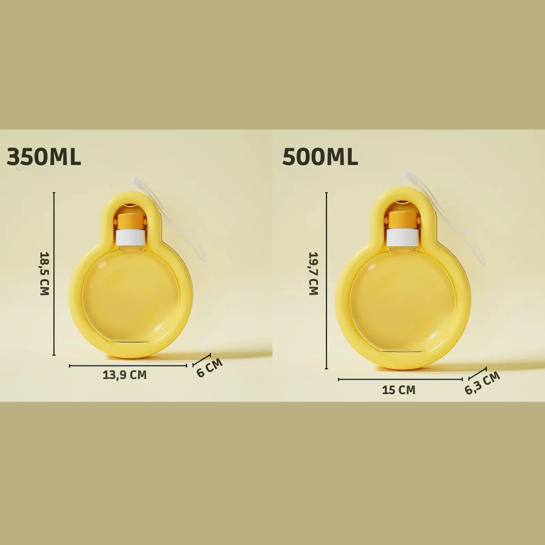 Outdoor Haustier-Wasserflasche – 500ml Spender & Napf in Einem