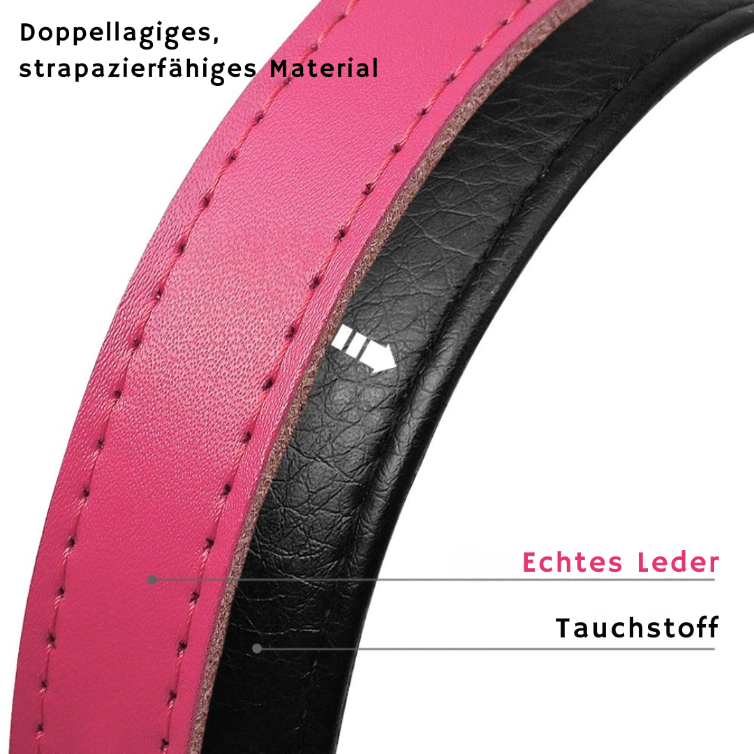 Personalisiertes Hundehalsband aus hochwertigem Leder mit Namensgravur – stylisch und sicher! 🐾