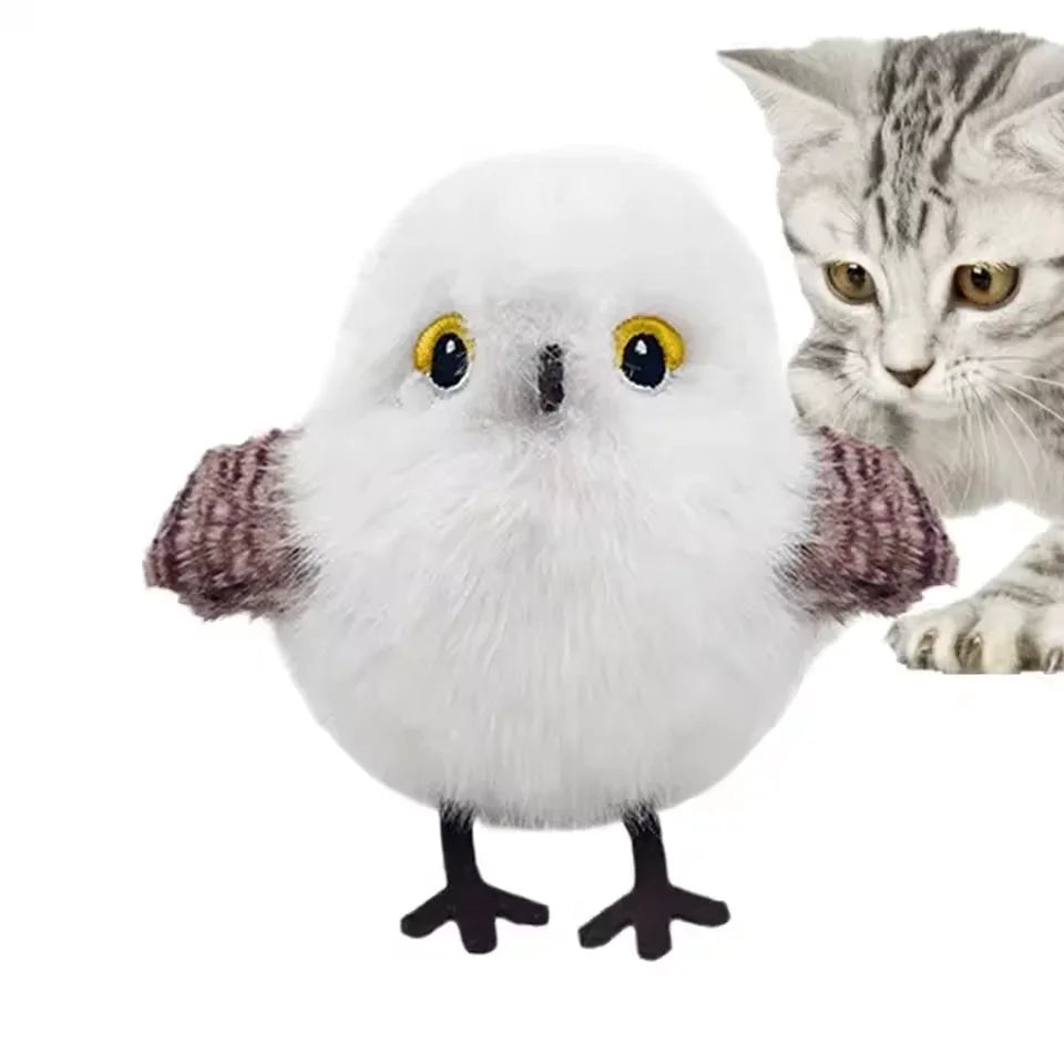 Interaktives Vogelspielzeug mit Bewegungssensor Schneeeule