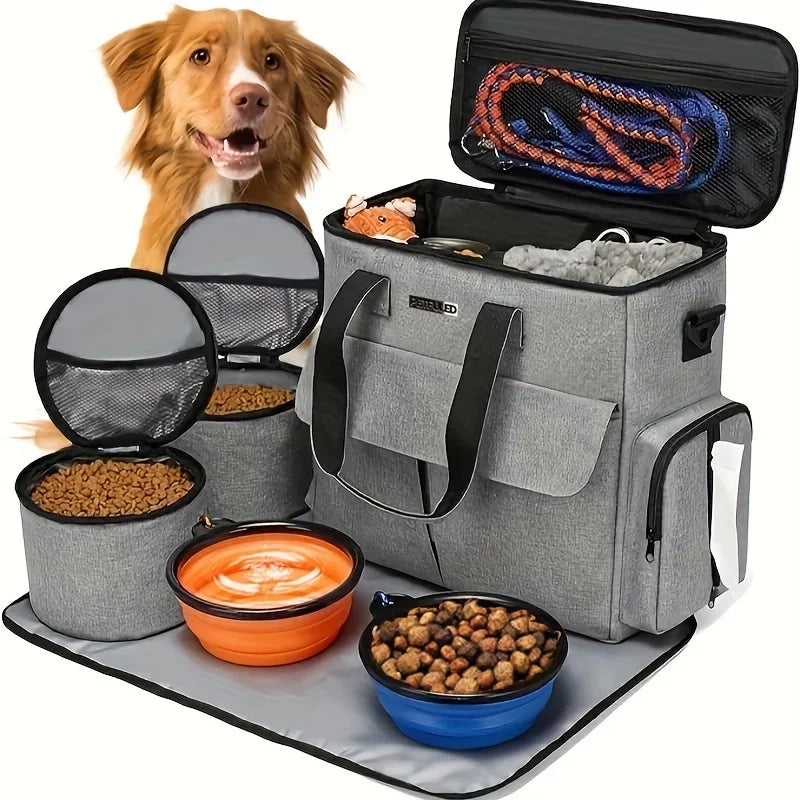 reiserucksack für hunde Multifunktionaler Reiserucksack mit Haustier-Organizer – Fluffy Adventures Haustiershop