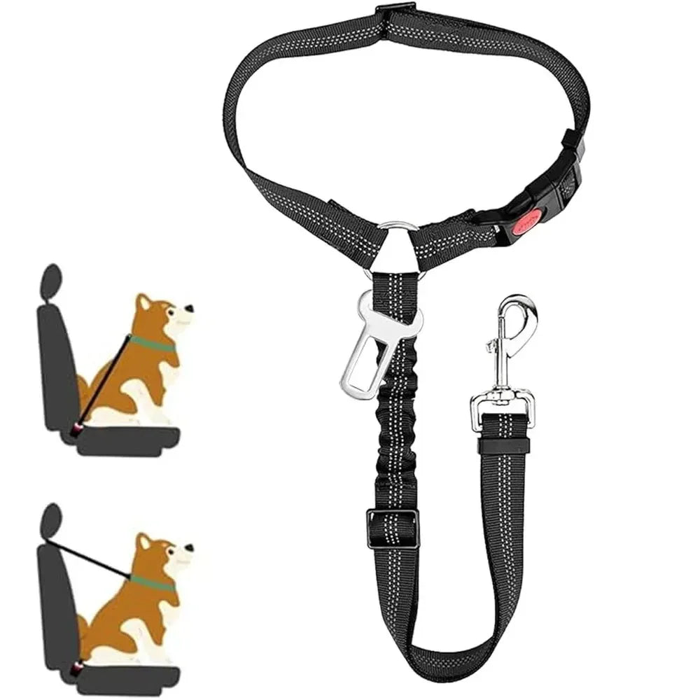 Reflektierendes 2-in-1-Hundegeschirr für Auto und Spaziergang