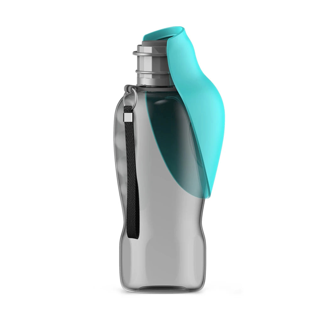 Outdoor Wasserflasche für Hunde auslaufsicher Cyan
