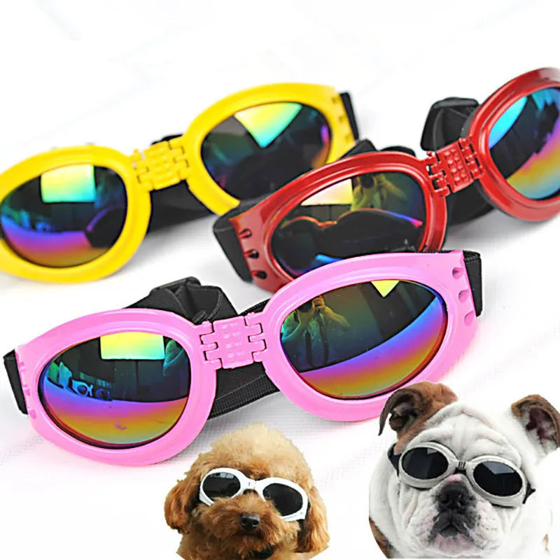 Faltbare Hundesonnenbrille mit UV-Schutz und elastischem Band – Sommer-Style