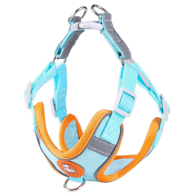 Atmungsaktives Hundegeschirr verstellbar & bequem Blau