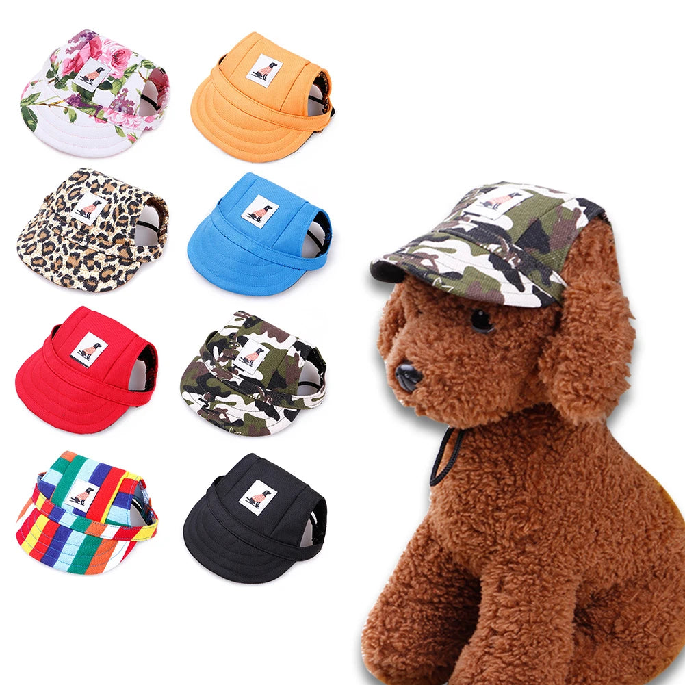 Sommerliche Hunde-Baseballmütze mit UV-Schutz und Ohrlöchern