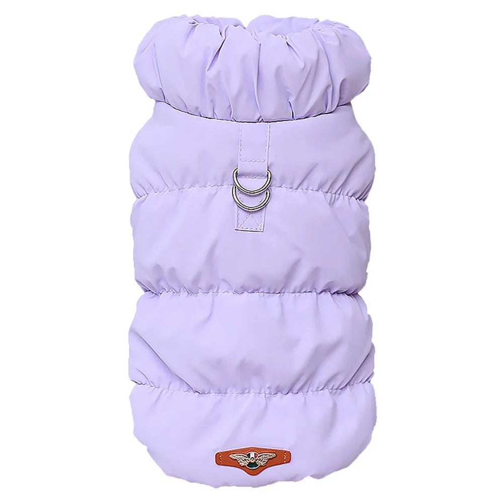 Winterjacke für Hunde und Katzen gefüttert und warm Lila