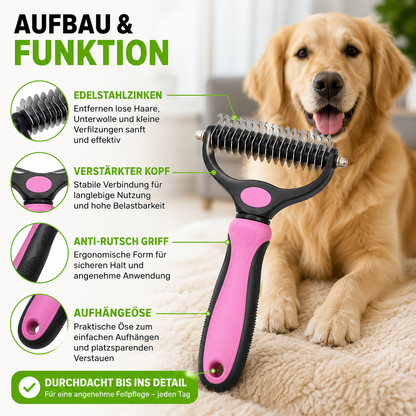 2-in-1 Fellpflegekamm für Hunde und Katzen