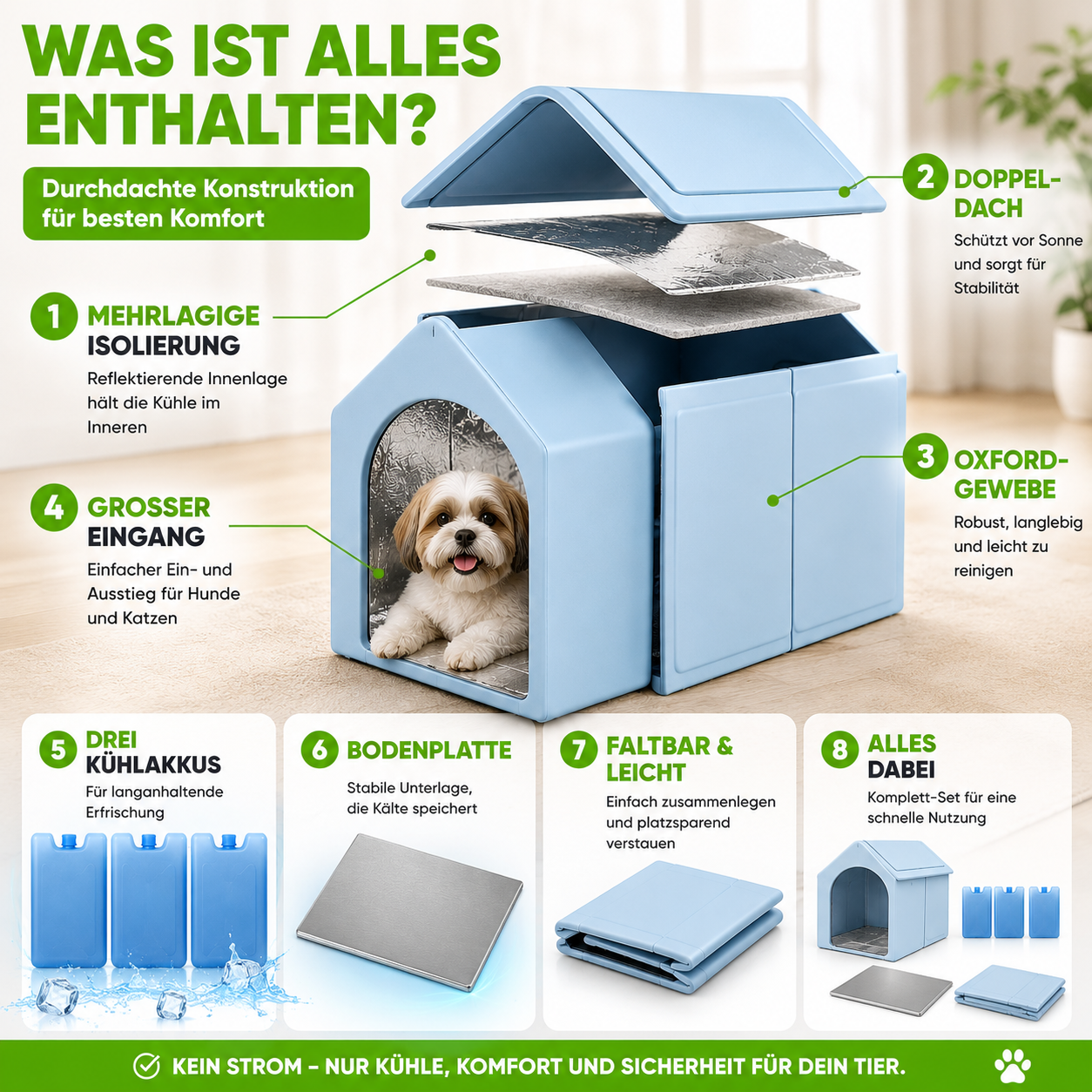 Isoliertes Kühlhaus für Hunde und Katzen