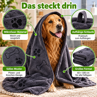 Saugstarkes Mikrofaser Haustier-Trockentuch
