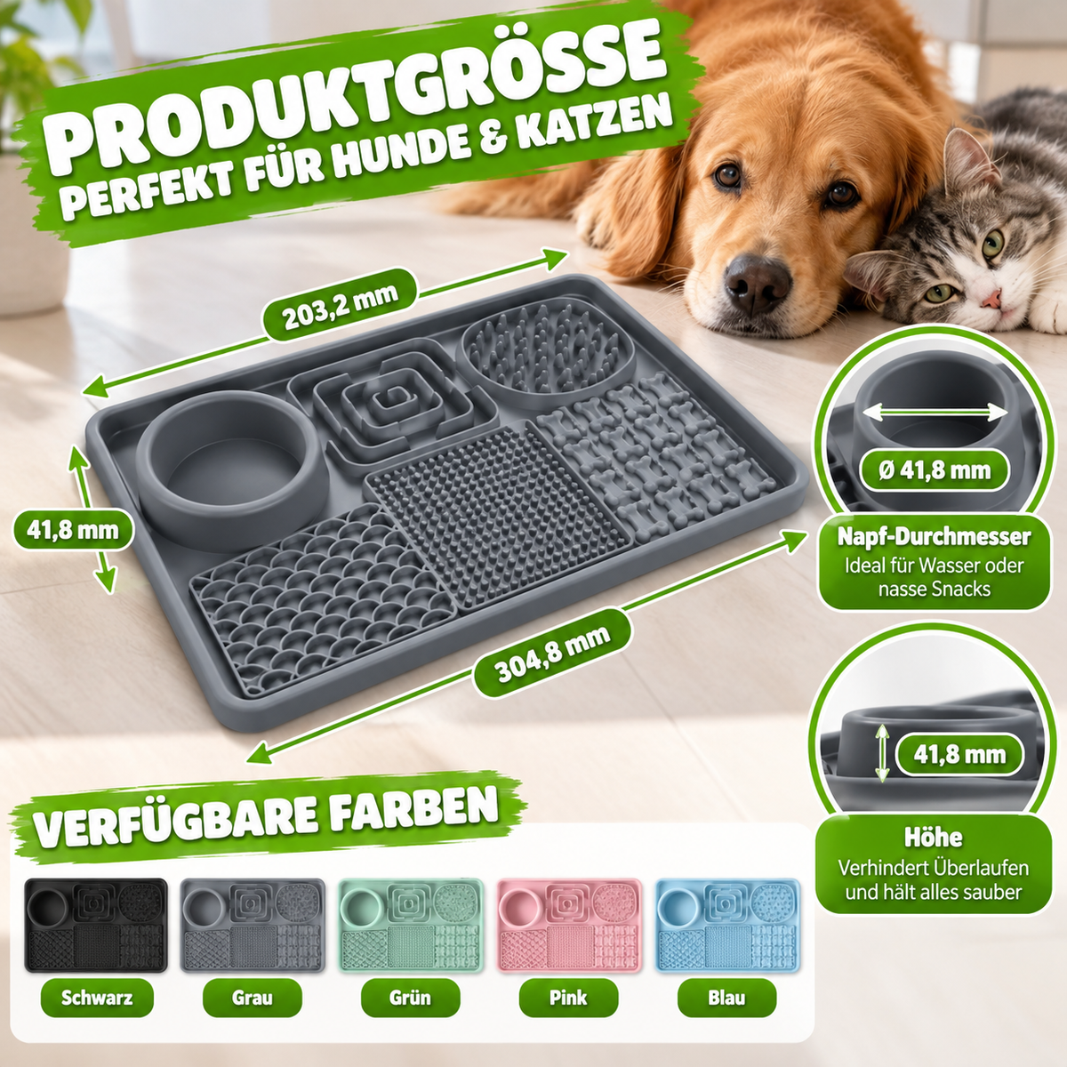 Beruhigende Silikon Schleckmatte für Hunde & Katzen