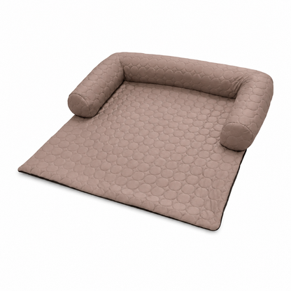 Kühlendes Sofabett mit gepolstertem Rand Kaffee