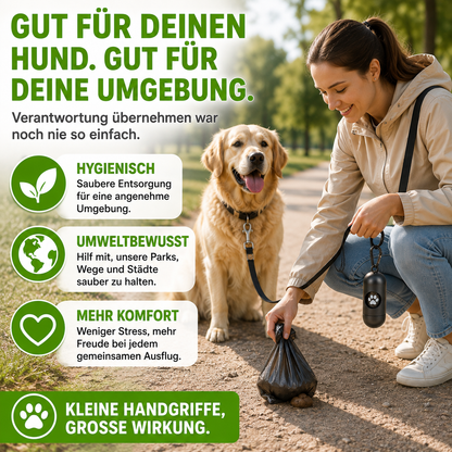 Reißfeste Hundekotbeutel mit Spender für jeden Spaziergang
