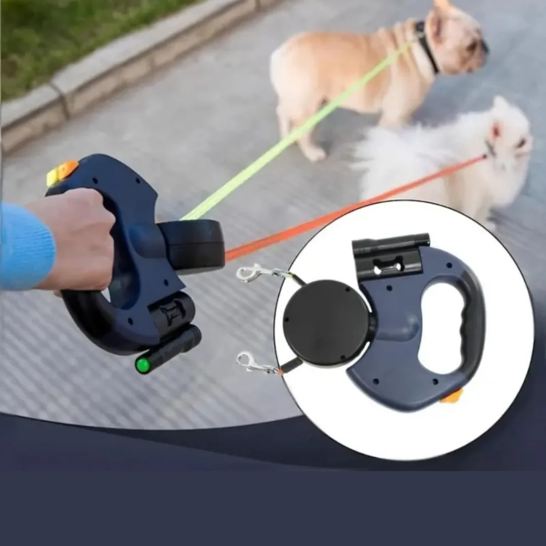 Doppelleine mit Drehmechanismus – Kein Verknoten mehr! 🐾