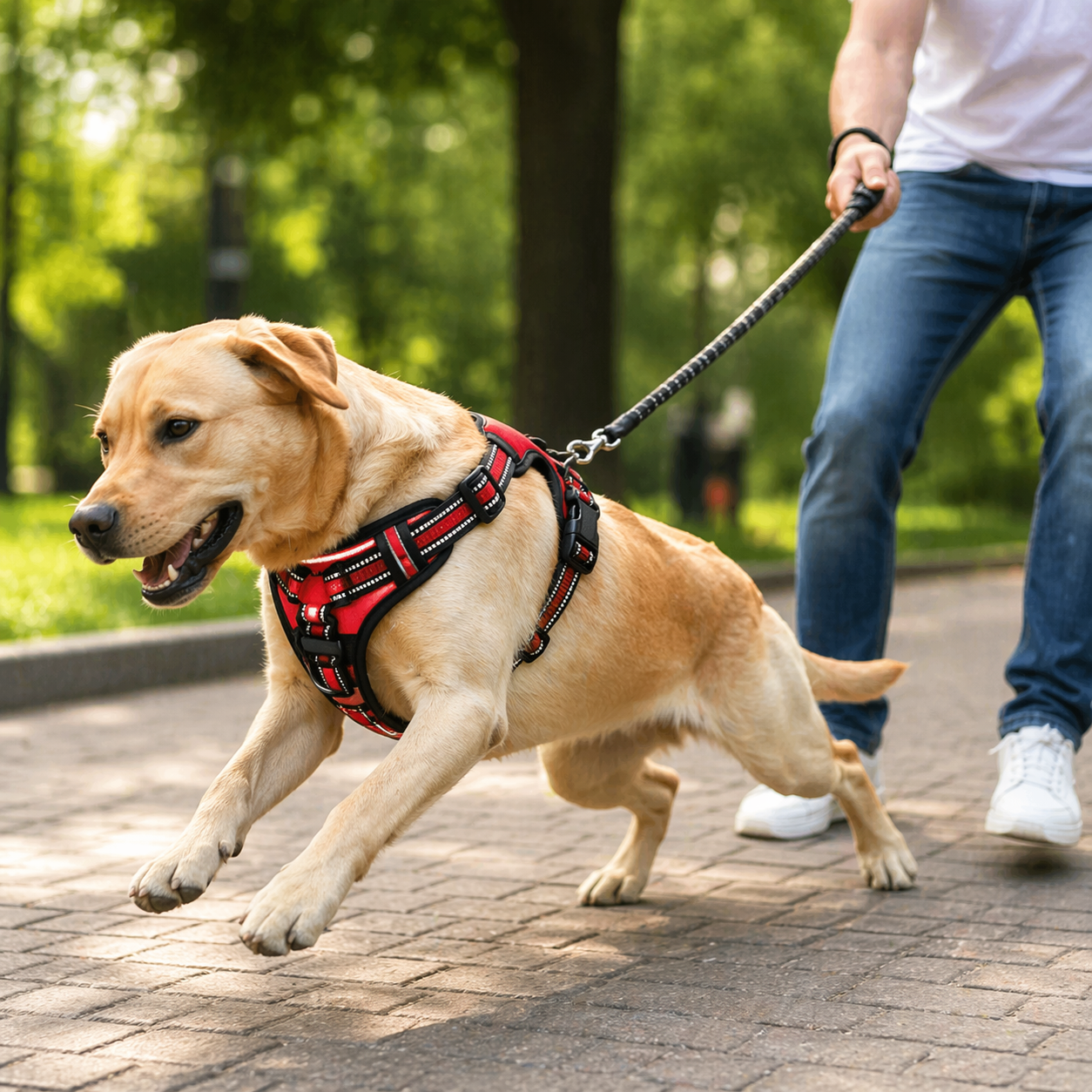 Hundegeschirr mit Frontclip & reflektierenden Elementen