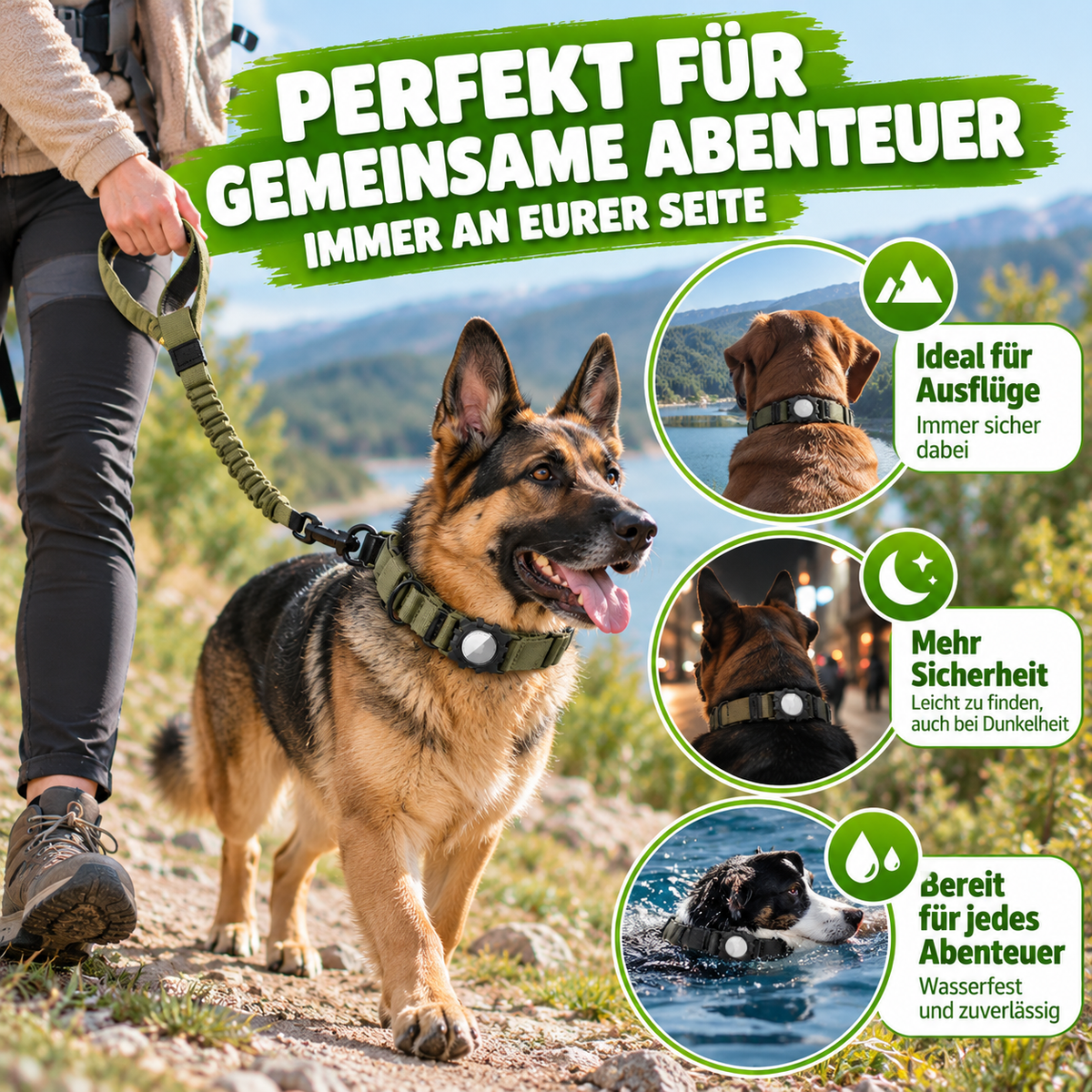 AirTag Hundehalsband mit integrierter Halterung