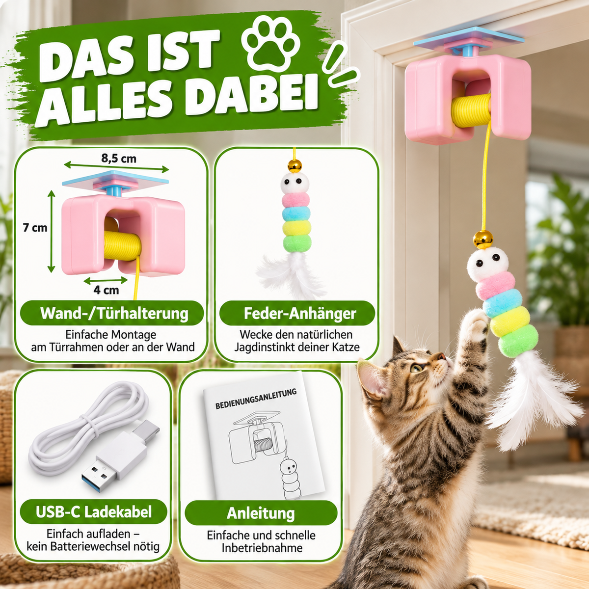 Elektrisches Katzenspielzeug zum Aufhängen