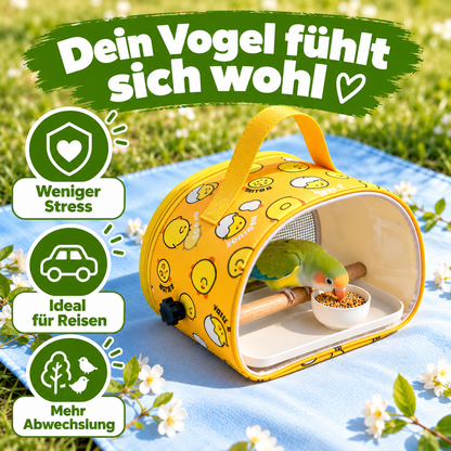 Tragbare Vogeltransporttasche mit Sitzstange