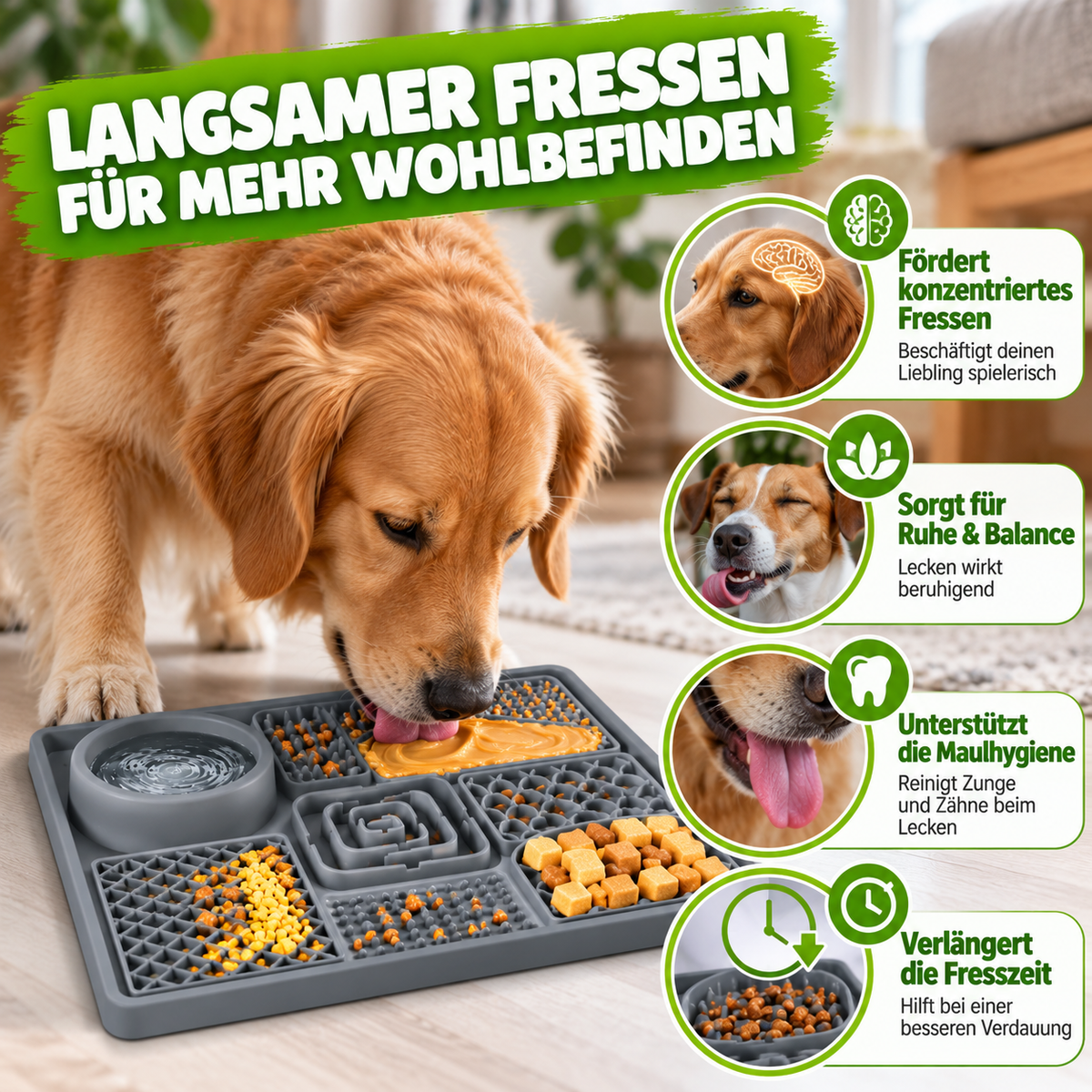 Beruhigende Silikon Schleckmatte für Hunde & Katzen