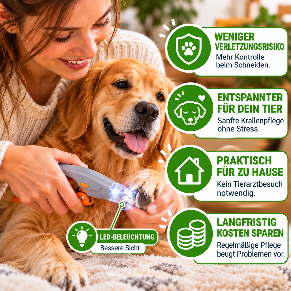 LED Krallenschere für Hunde & Katzen