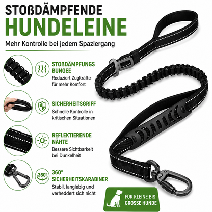 Stoßdämpfende Premium Hundeleine