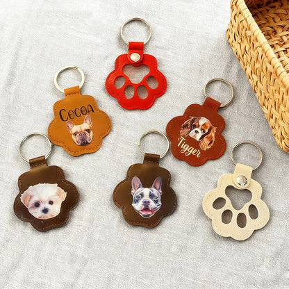 Personalisierter Pfoten-Schlüsselanhänger mit Haar & Foto