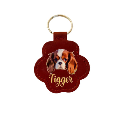 Personalisierter Pfoten-Schlüsselanhänger mit Haar & Foto