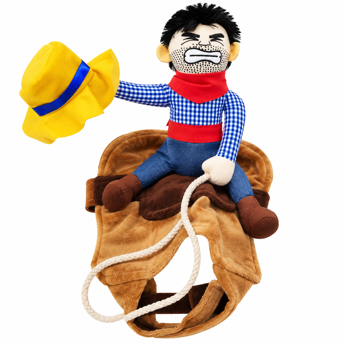 Cowboy-Kostüm für Hunde & Katzen mit Reiterfigur