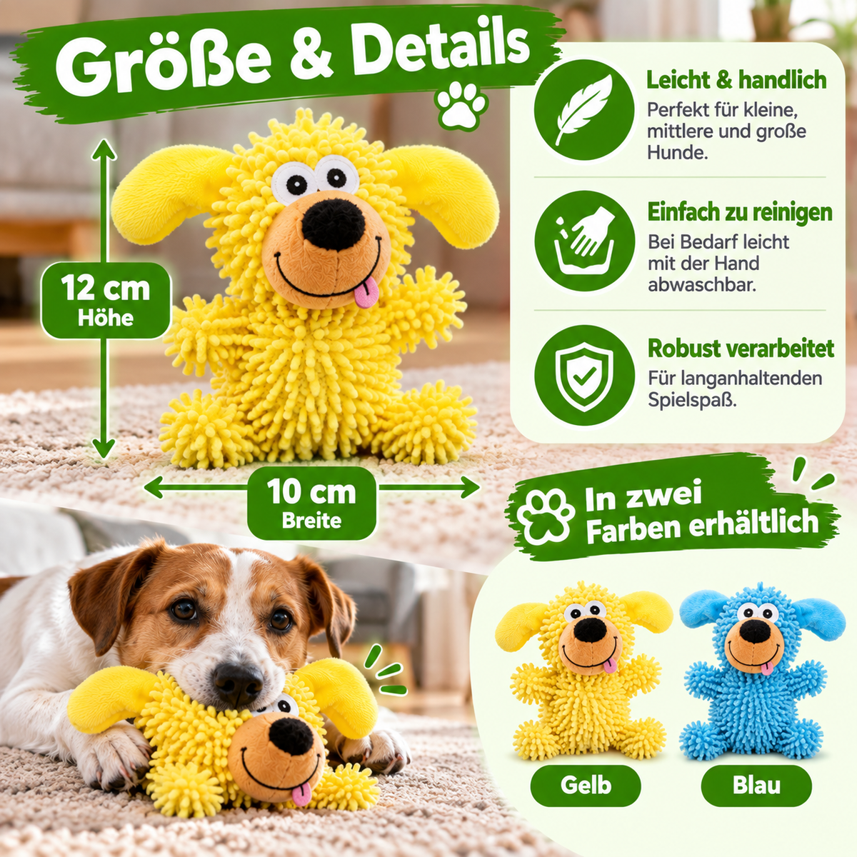 Hundespielzeug aus Plüsch mit Quietscher