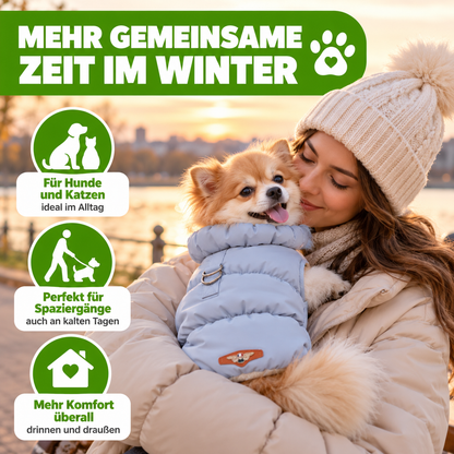 Winterjacke für Hunde und Katzen gefüttert und warm
