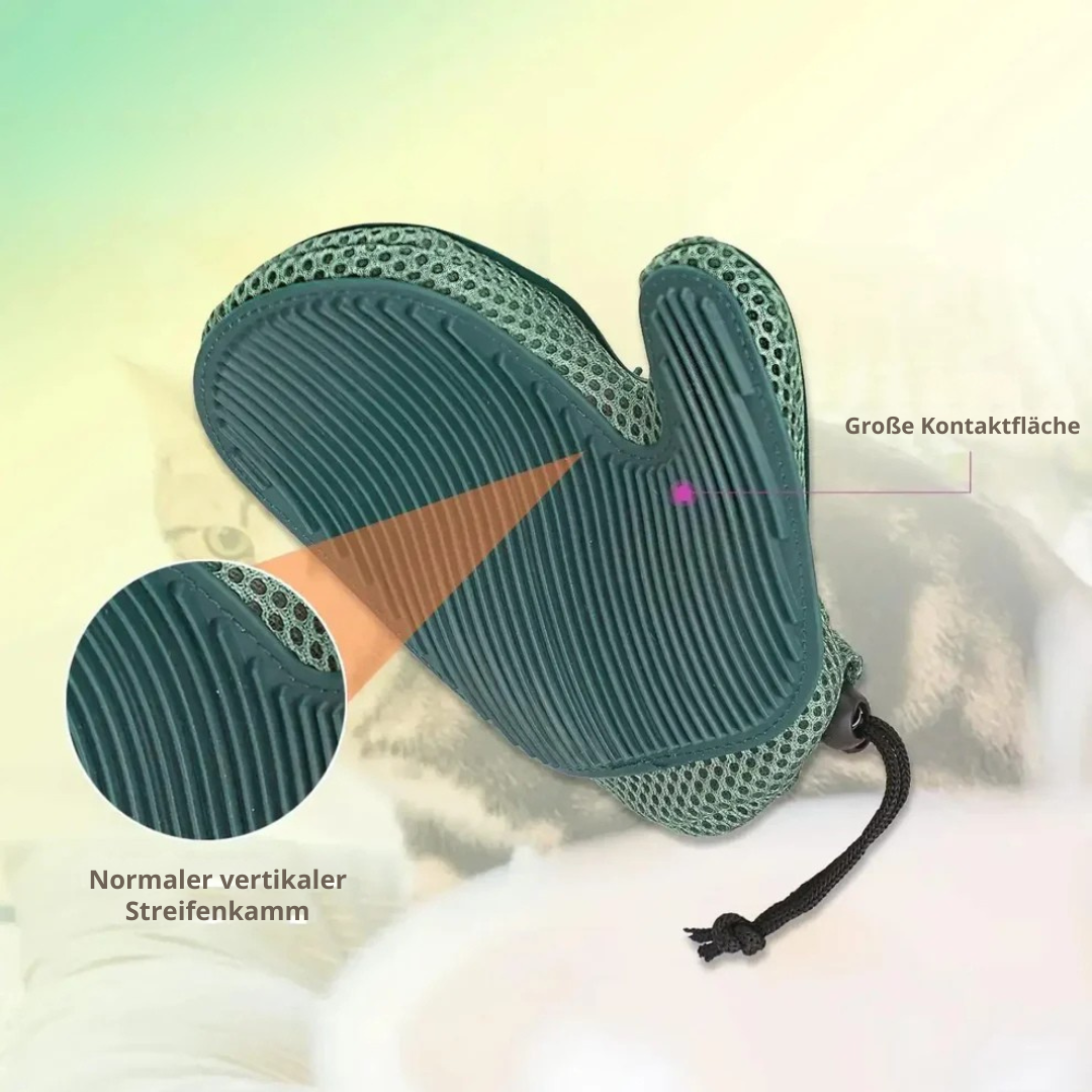 2-in-1 Fellpflege-Handschuh – Entfernt Haare & massiert sanft