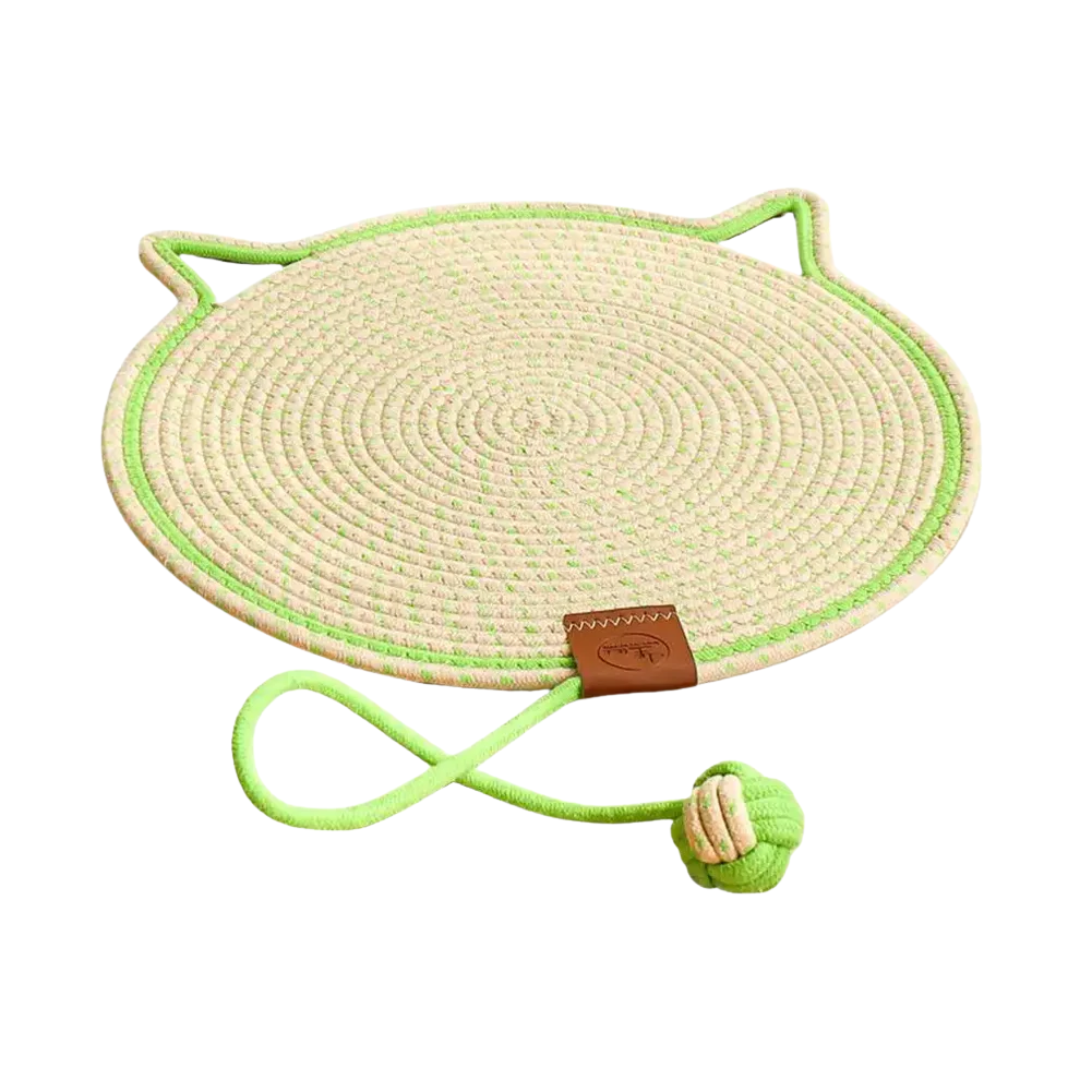 2-in-1 Katzen Kratzteppich & Spielmatte Grün
