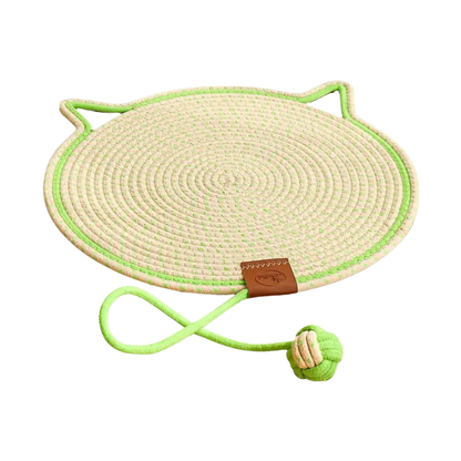 2-in-1 Katzen Kratzteppich & Spielmatte Grün