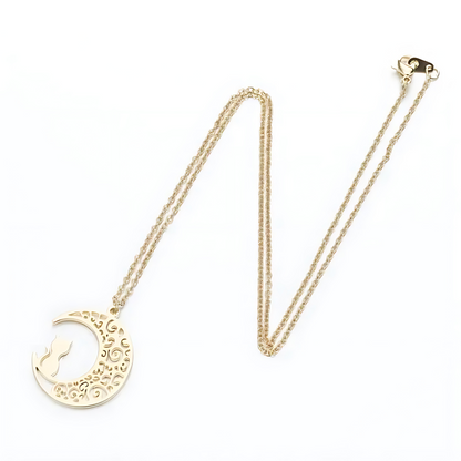 Halskette "Mondkatze" – Stilvoller Schmuck für jede Gelegenheit - Fluffy Adventures Haustiershop 375 Silber Mein Shop Damenschmuck Halskette "Mondkatze" – Stilvoller Schmuck für jede Gelegenheit Damenschmuck Mein Shop 375 Silber Fluffy Adventures Haustiershop