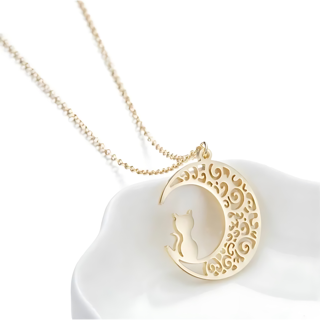 Halskette "Mondkatze" – Stilvoller Schmuck für jede Gelegenheit - Fluffy Adventures Haustiershop 375 Silber Mein Shop Damenschmuck Halskette "Mondkatze" – Stilvoller Schmuck für jede Gelegenheit Damenschmuck Mein Shop 375 Silber Fluffy Adventures Haustiershop