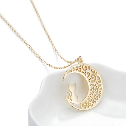 Halskette "Mondkatze" – Stilvoller Schmuck für jede Gelegenheit - Fluffy Adventures Haustiershop 375 Silber Mein Shop Damenschmuck Halskette "Mondkatze" – Stilvoller Schmuck für jede Gelegenheit Damenschmuck Mein Shop 375 Silber Fluffy Adventures Haustiershop