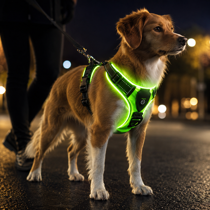 LED Hundegeschirr für bessere Sichtbarkeit nachts