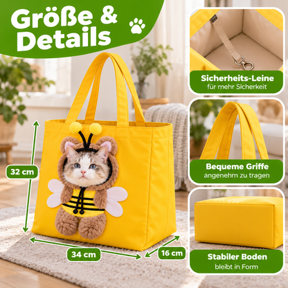 Tragetasche für Katzen & kleine Hunde mit Tiermotiven